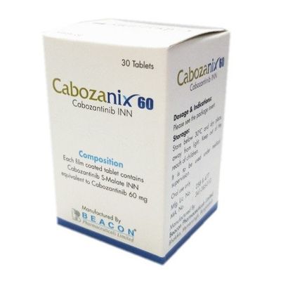 Beacon  Cabozantinib XL-184 Cabozanix   60mg*30 tablets Kidney cancer, thyroid cancer, liver cancer, soft tissue sarcoma, non-small cell lung cancer, prostate cancer, breast cancer, ovarian cancer