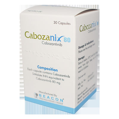 Beacon  Cabozantinib XL-184 Cabozanix  60mg*30 tablets Kidney cancer, thyroid cancer, liver cancer, soft tissue sarcoma, non-small cell lung cancer, prostate cancer, breast cancer, ovarian cancer,