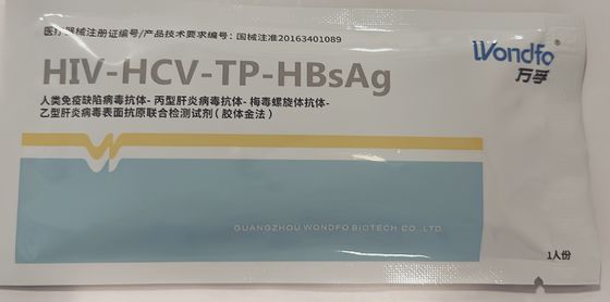 Wanfu 인간 면역 결핍 바이러스 항체 - C 간염 바이러스 항체 - Treponema Pallidum 항체 B 간염 바이러스